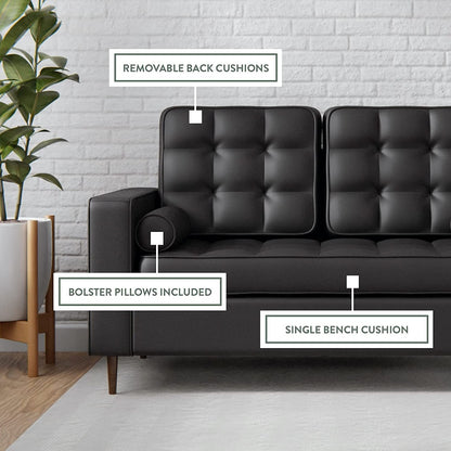 2 Seater Sofa : Faux Leatherette Sofa Set, Multicolour Options