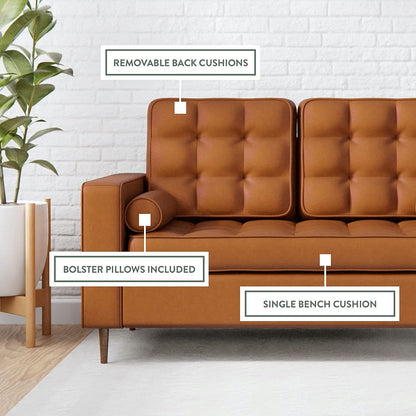 2 Seater Sofa : Faux Leatherette Sofa Set, Multicolour Options