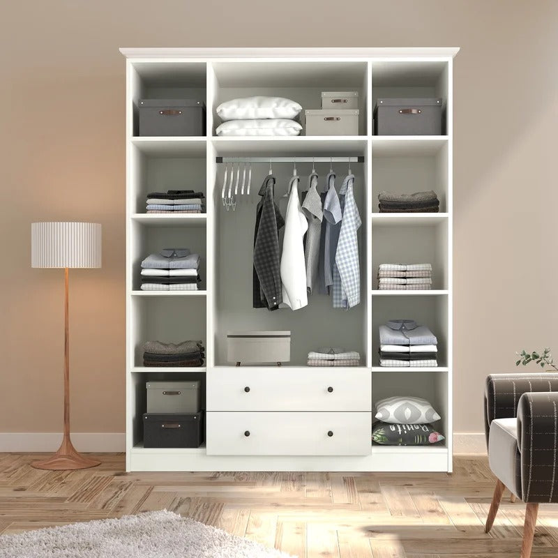 4 Door Wardrobe: Standard 4 Door Manufactured Wood Wardrobe