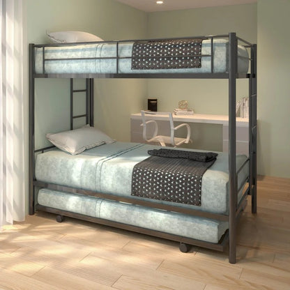 Bunk Bed: Standard Bunk Bed with Trundle(Metal)