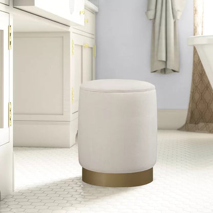Storage Ottomans: 14'' Wide Round Storage Ottoman with Storage
