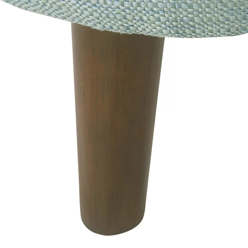 Storage Ottomans: 18'' Wide Tufted Round Footstool with Storage