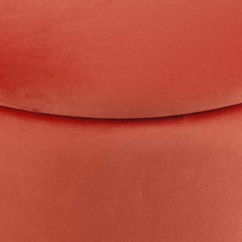 Storage Ottomans: 18'' Wide Tufted Round Footstool with Storage