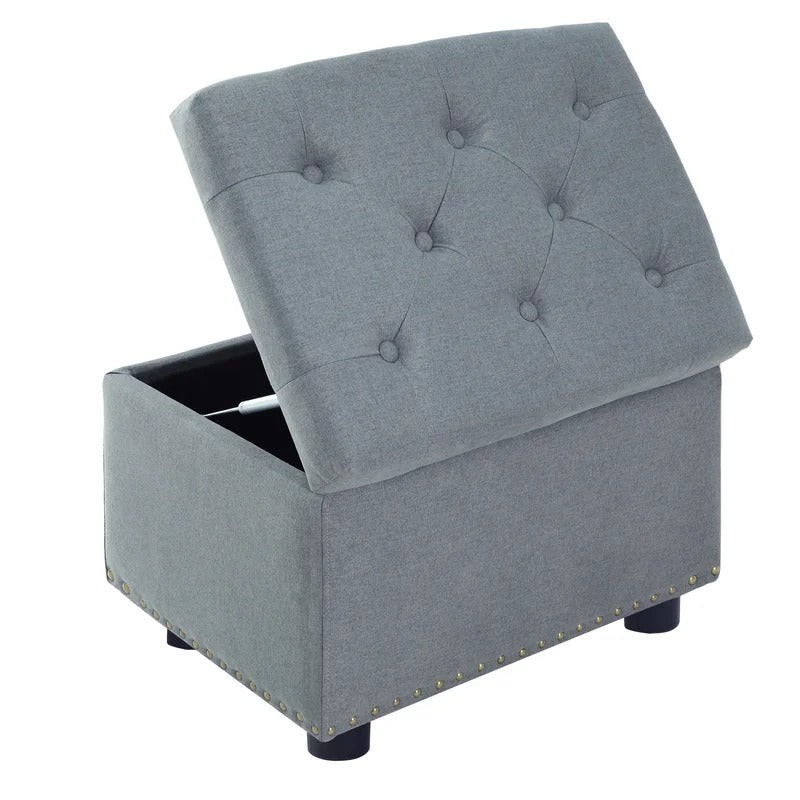 Storage Ottomans 25'' Wide Tufted Rectangle Storage Ottoman with Storage