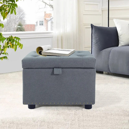 Storage Ottomans 25'' Wide Tufted Rectangle Storage Ottoman with Storage