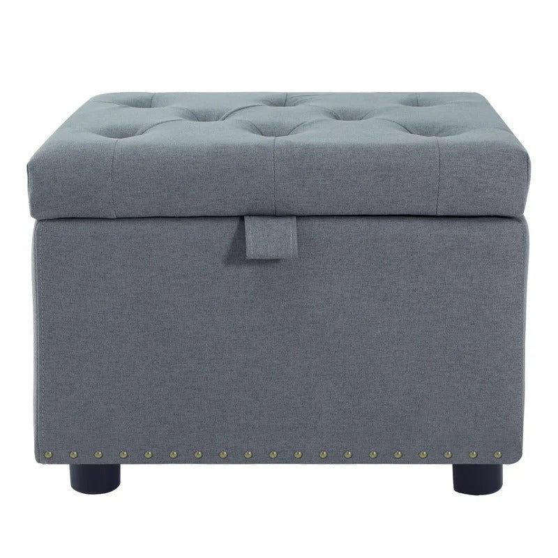 Storage Ottomans 25'' Wide Tufted Rectangle Storage Ottoman with Storage