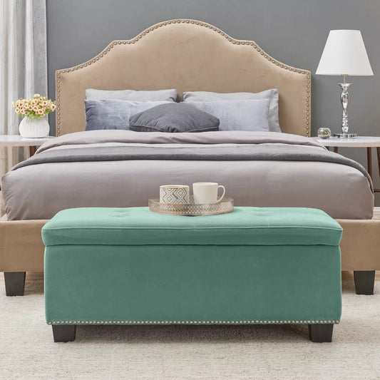Storage Ottomans: 40'' Wide Tufted Rectangle Storage Ottoman with Storage