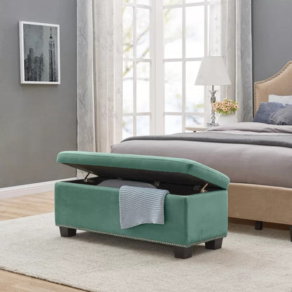 Storage Ottomans: 40'' Wide Tufted Rectangle Storage Ottoman with Storage
