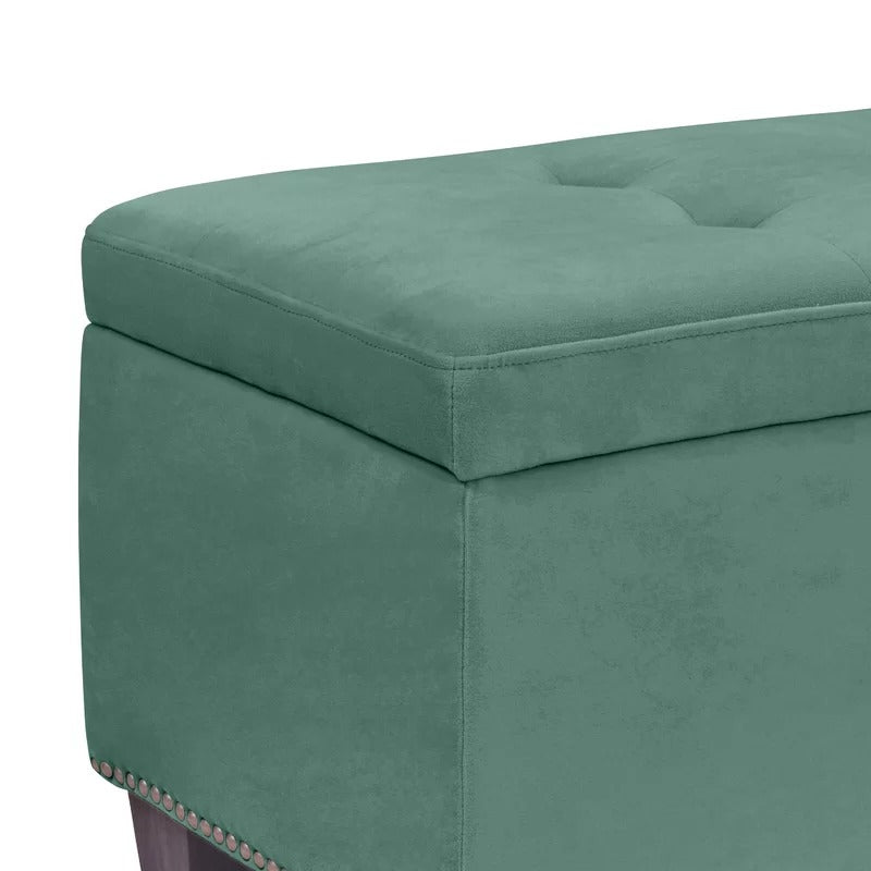 Storage Ottomans: 40'' Wide Tufted Rectangle Storage Ottoman with Storage