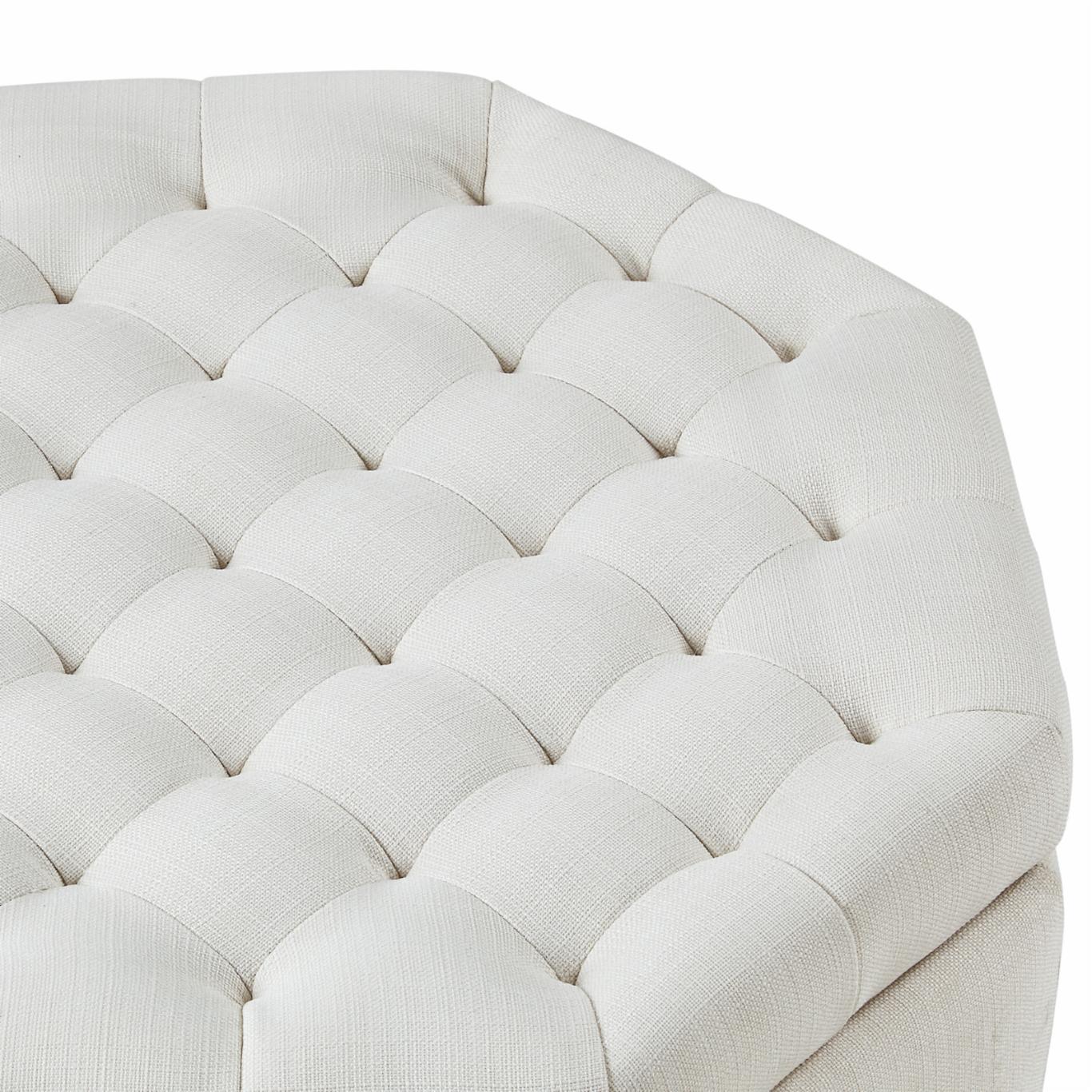 Storage Ottomans: Linen Upholstered Storage Ottoman