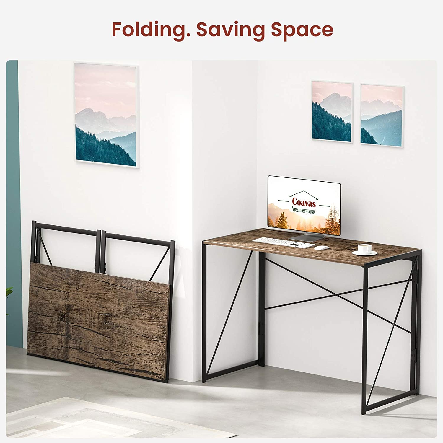 Study Table : 40" Writing Modern Computer Desk & Study Table
