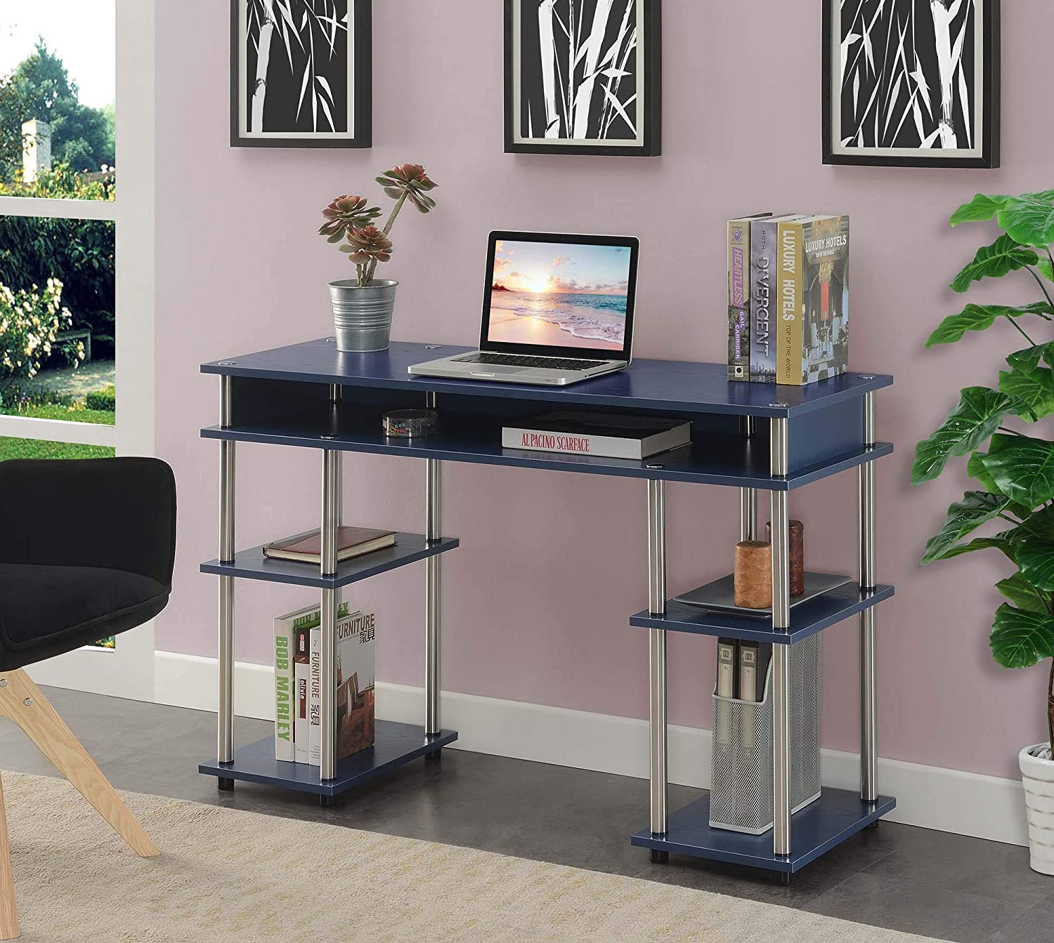 Study Table : Morden Study Table with Shelves
