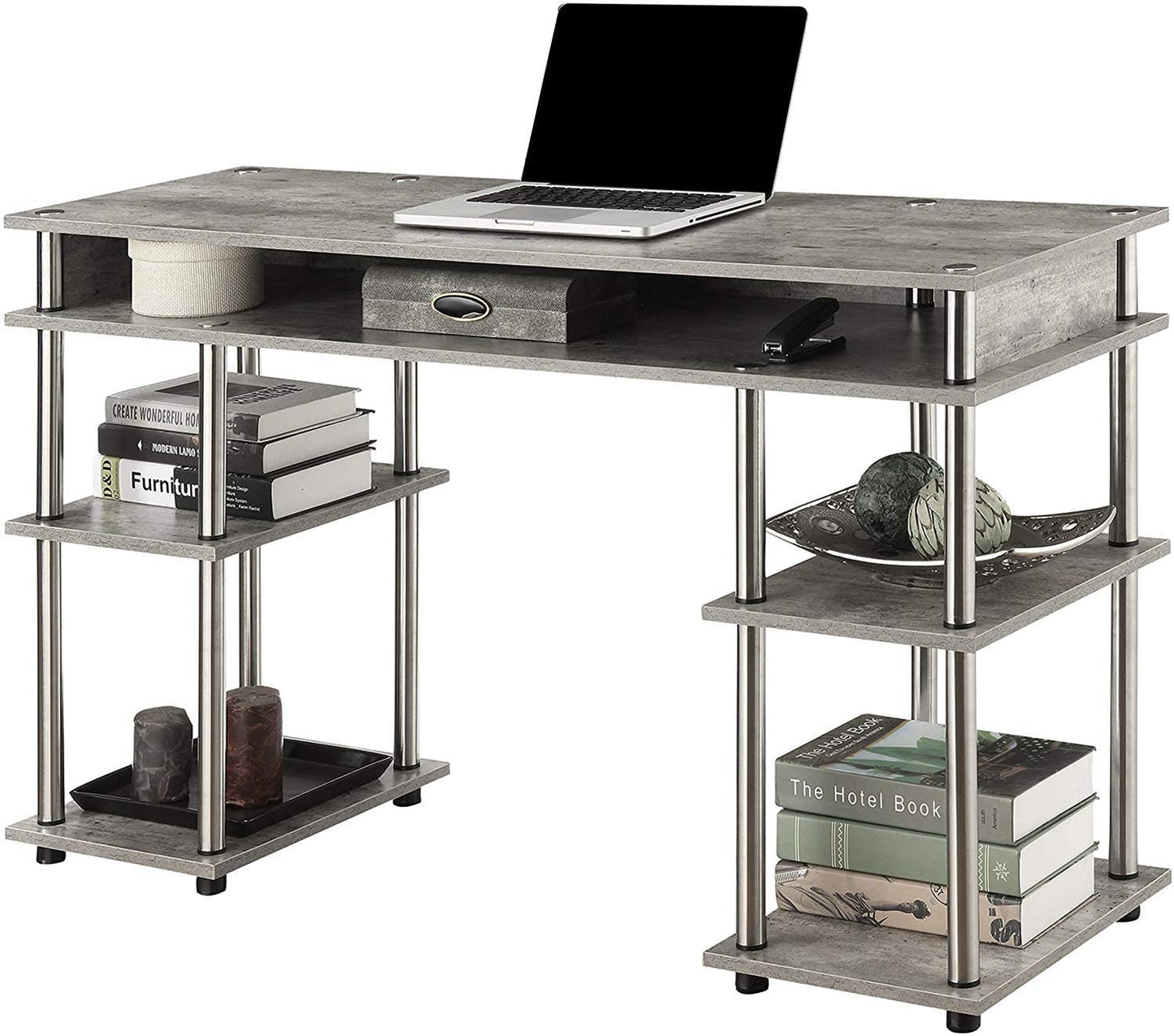 Study Table : Morden Study Table with Shelves