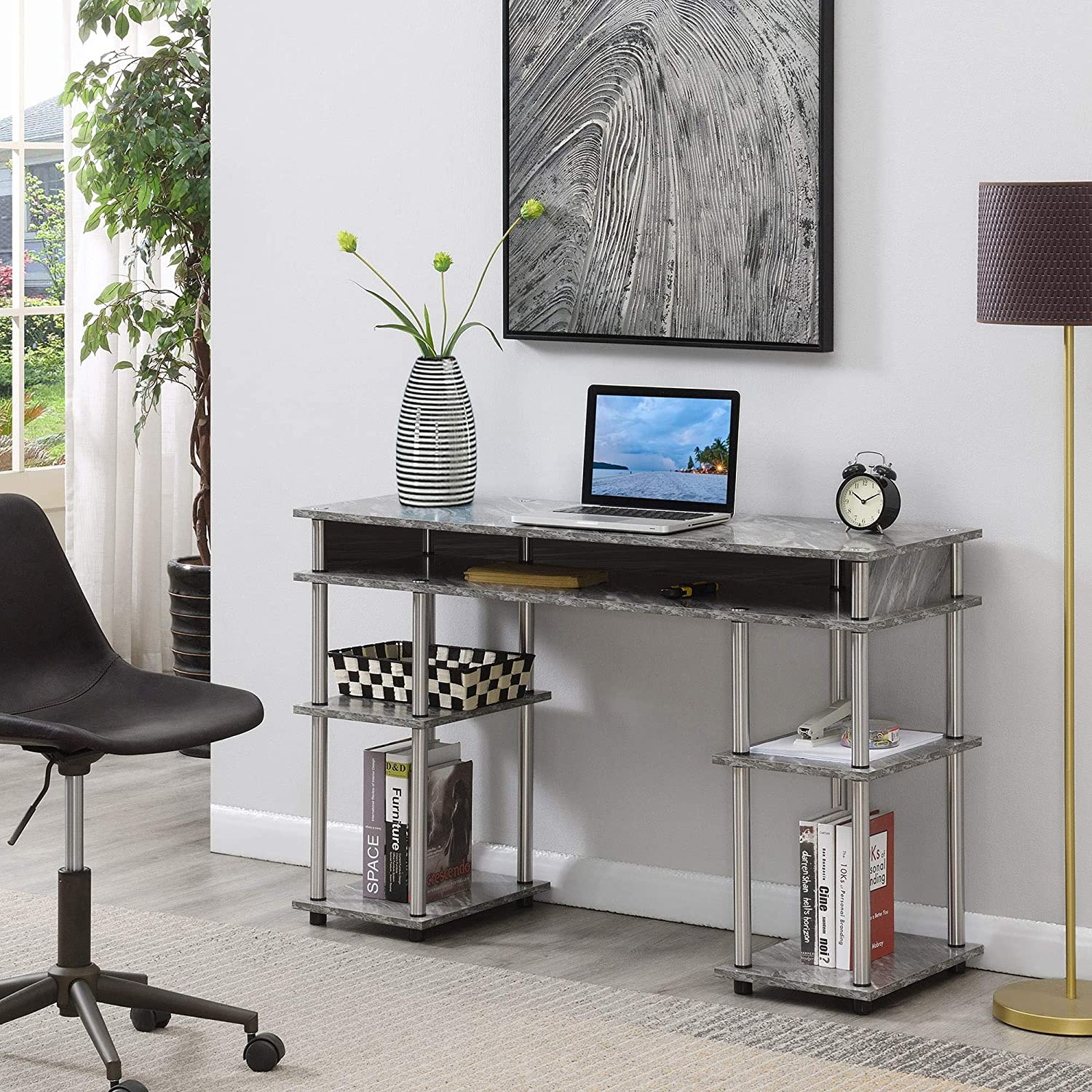 Study Table : Morden Study Table with Shelves
