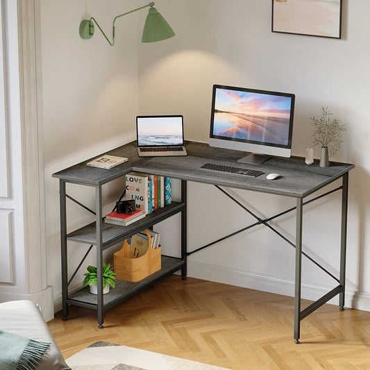 Study Table Computer Desk Table for Home Office Small Space, Gray Oak