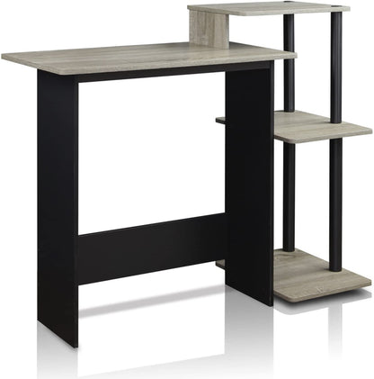 Study Table : Computer Desk, Square Side Shelves & Study Table