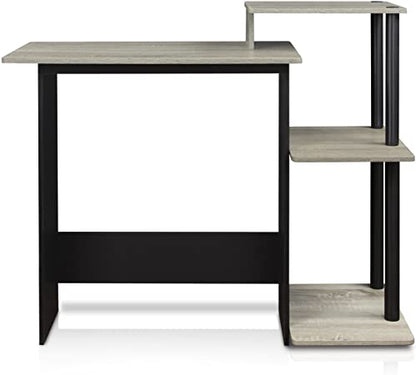 Study Table : Computer Desk, Square Side Shelves & Study Table