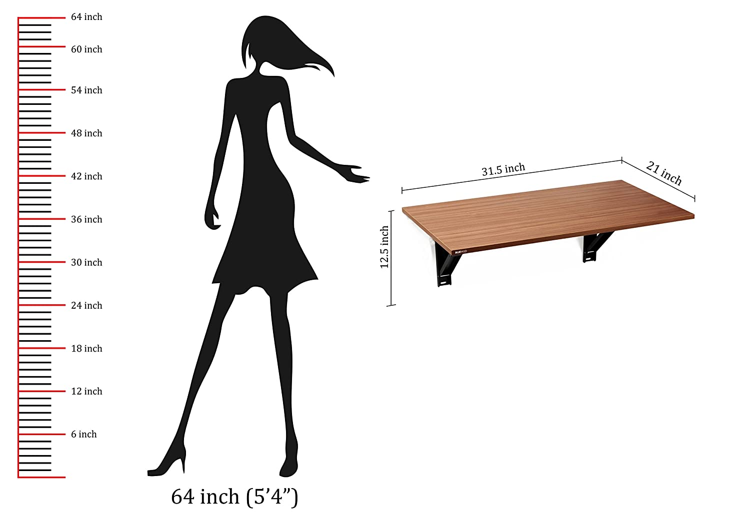 Study Table: Humming Folding Wall Mounted Study Table