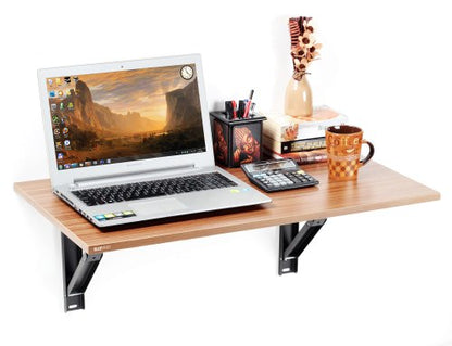Study Table: Humming Folding Wall Mounted Computer Table with Shelves