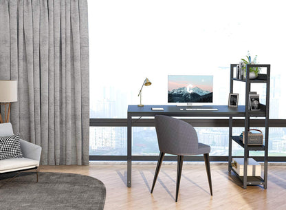 Study Table : Storage Shelves Study Writing Table for Home Office