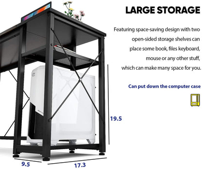 Study Table : Study Table with Storage Shelves, Space-Saving