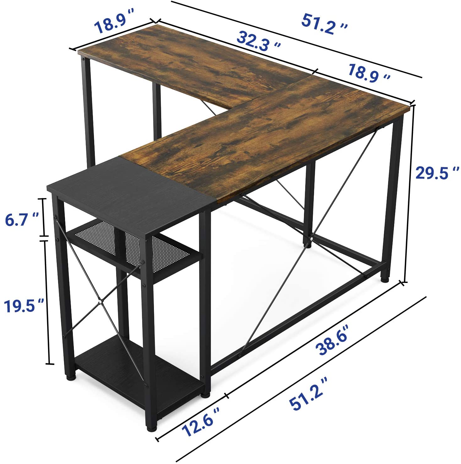 Study Table : Study Table with Storage Shelves, Space-Saving