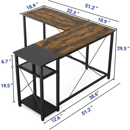 Study Table : Study Table with Storage Shelves, Space-Saving