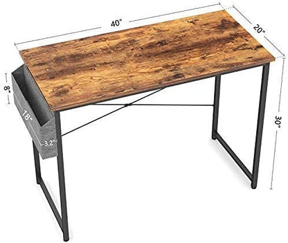Study Tables : 40 inch Home Office Writing Study Desk with Storage Bag