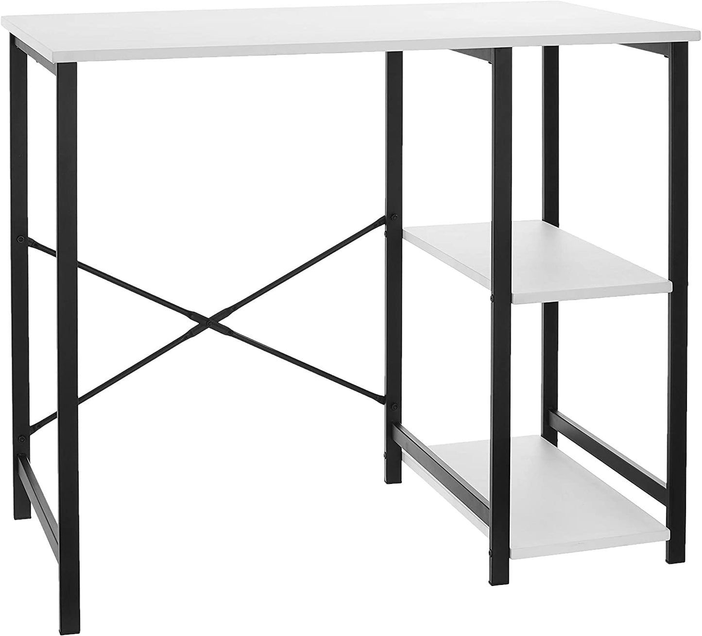 Study Tables : Basics Classic, Home Office Computer Desk With Shelves