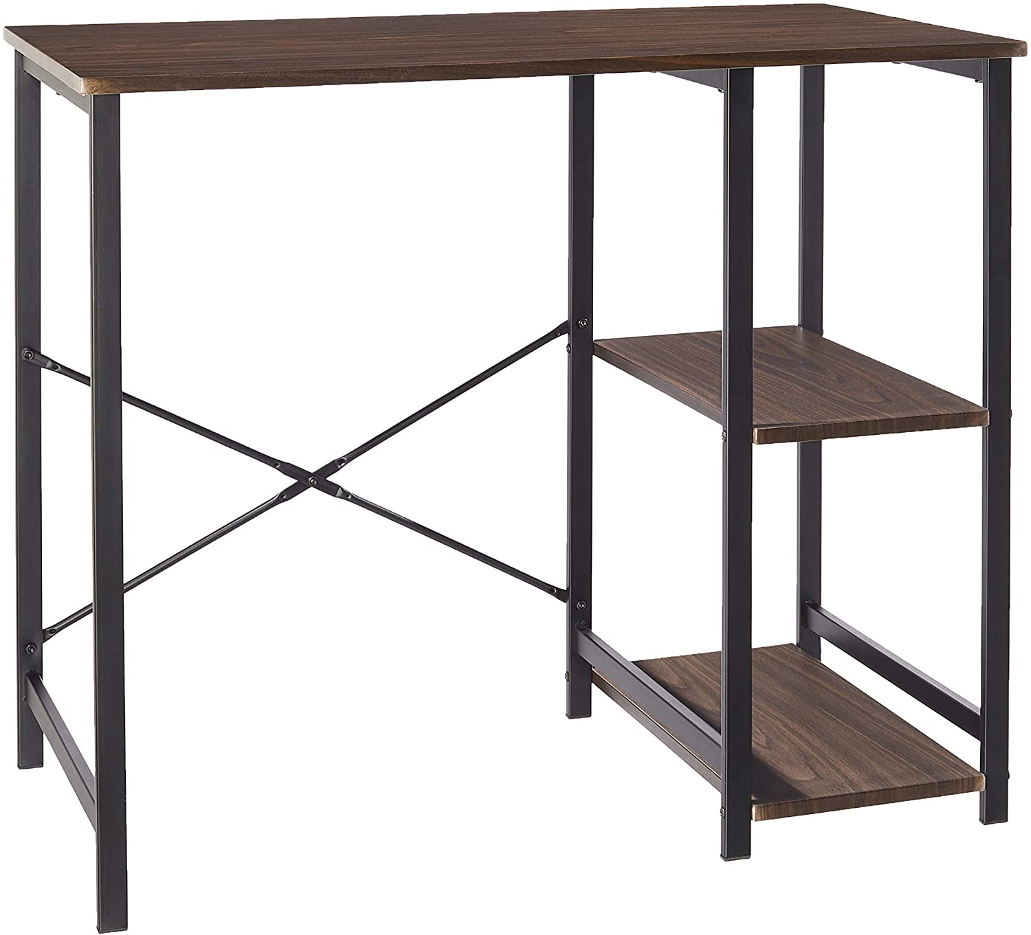Study Tables : Basics Classic, Home Office Computer Desk With Shelves