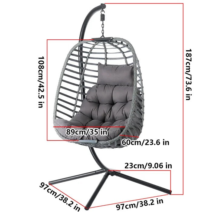 Swing Chairs: Gray Swing Chair with Stand