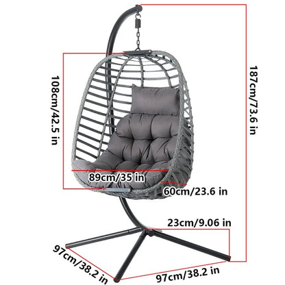 Swing Chairs: Gray Swing Chair with Stand