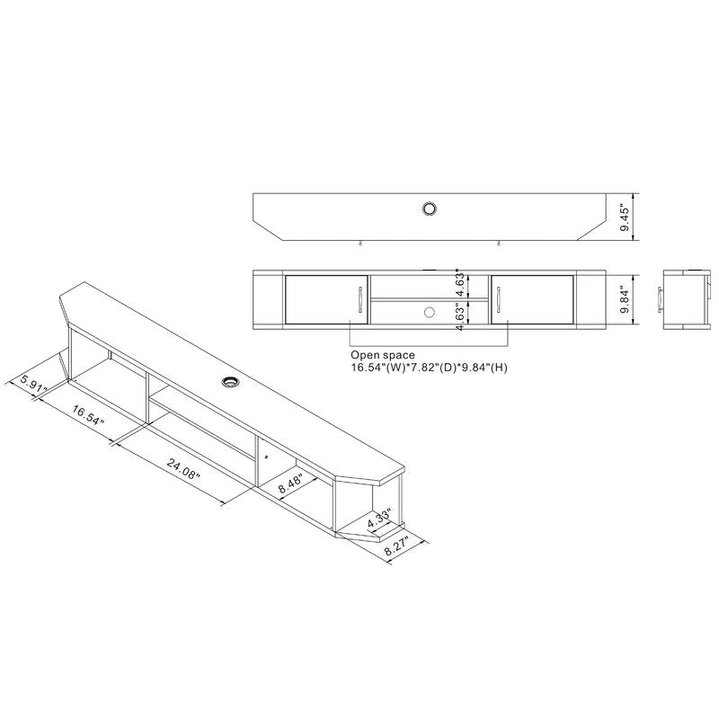 TV Console: Floating TV Stand for TVs up to 65"