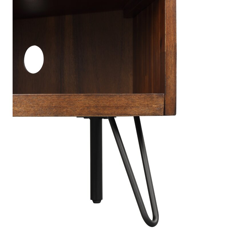 TV Console: Solid Wood Corner TV Stand for TVs up to 49"