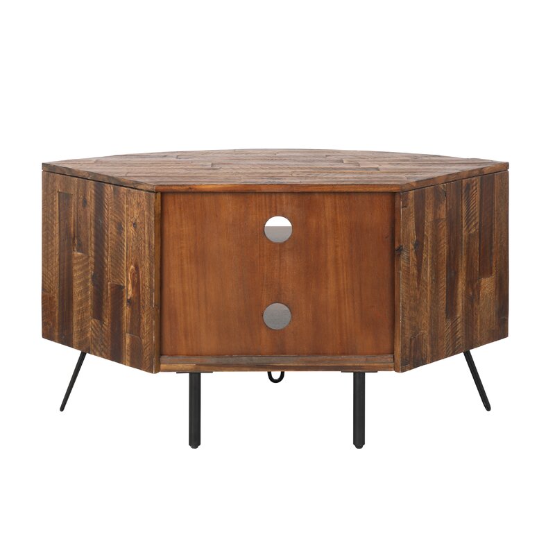 TV Console: Solid Wood Corner TV Stand for TVs up to 49"