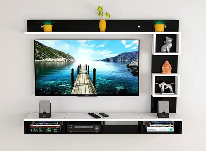 Wall Mount TV Unit: TV Entertainment Unit with Set Top Box Stand (Ideal for up to 55" screen)