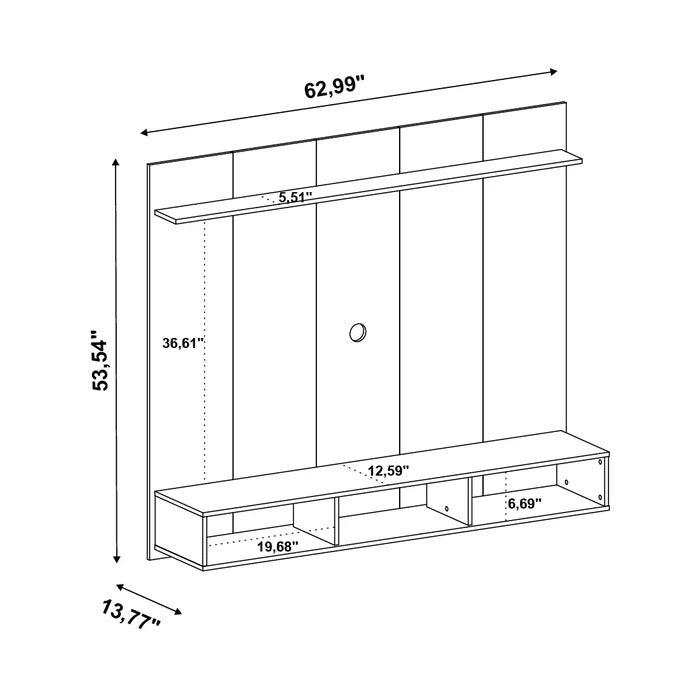 TV Panel:  Floating TV Stand for TVs up to 60"