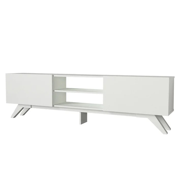 TV Panel: Modern Television Table With Cabinet Doors, TV Console