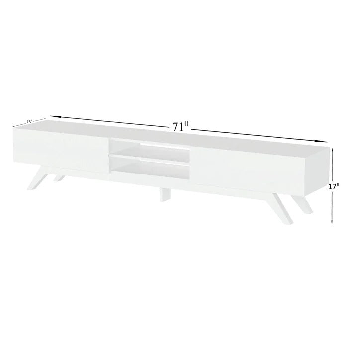 TV Panel: Modern Television Table With Cabinet Doors, TV Console