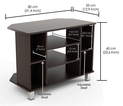 TV Stand: Autier TV Entertainment Unit/Set Top Box Stand/Book Shelf (Wenge)