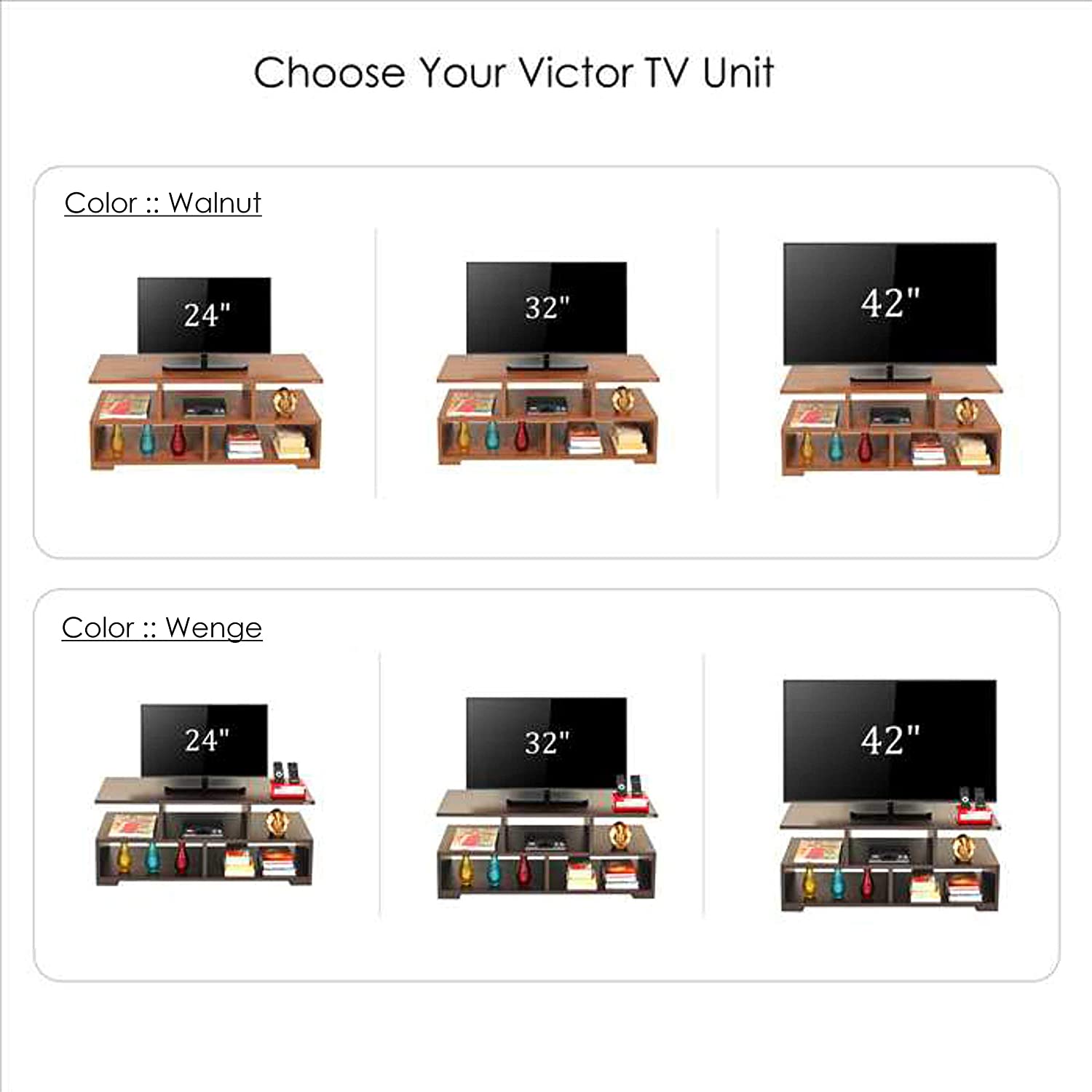 TV Stand: Hictor TV Unit Entertainment Center (Wenge)