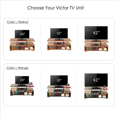 TV Stand: Hictor TV Unit Entertainment Center (Wenge)