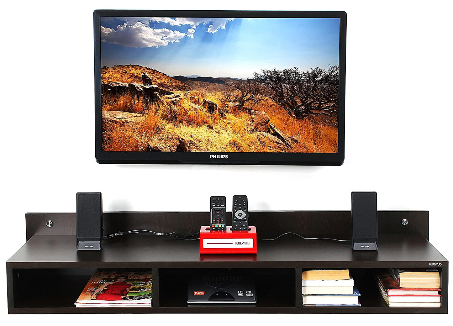 TV Stand: Leo Wall TV Unit (Large , Wenge)