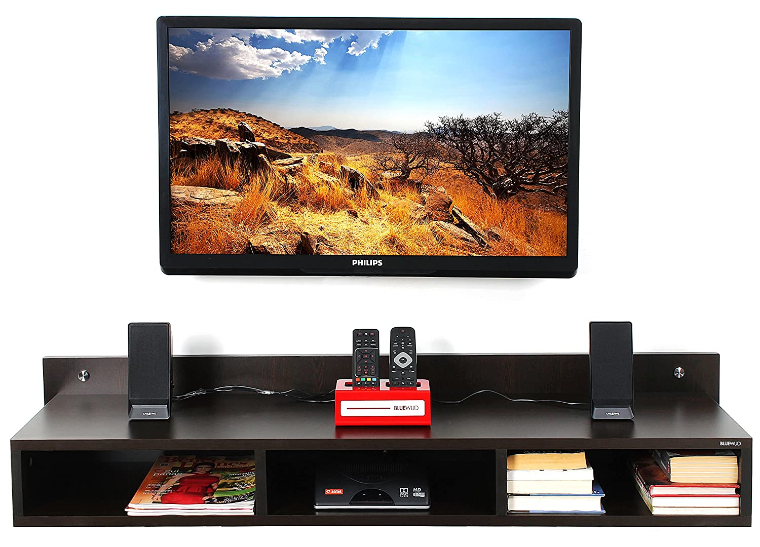 TV Stand: Leo Wall TV Unit (Large , Wenge)