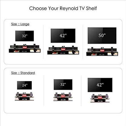 TV Stand: Leo Wall TV Unit (Large , Wenge)