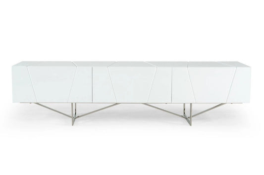 TV Stand Modrest CITY Modern White TV Stand