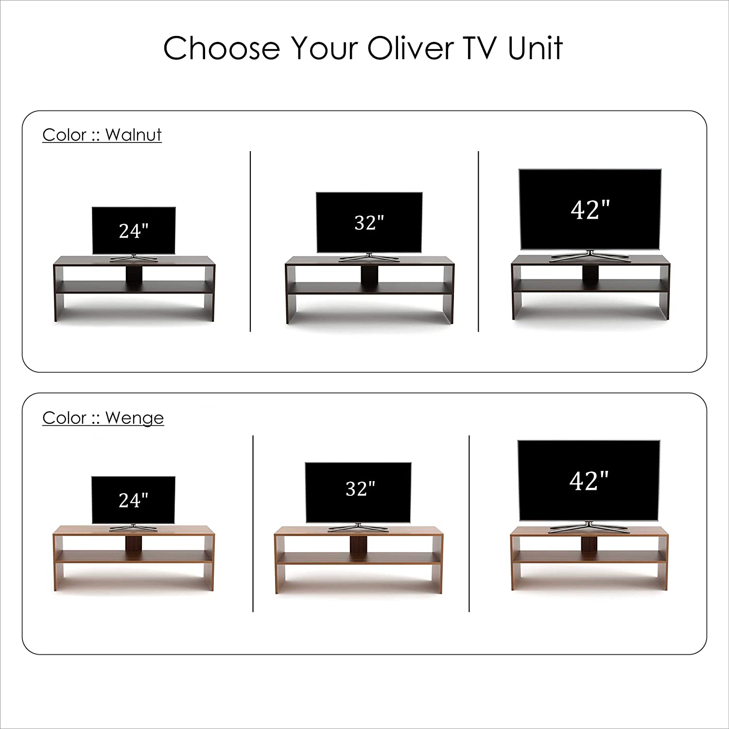 TV Stand: Oli TV Unit Stand Entertainment Center (Wenge)