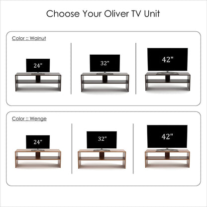 TV Stand: Oli TV Unit Stand Entertainment Center (Wenge)