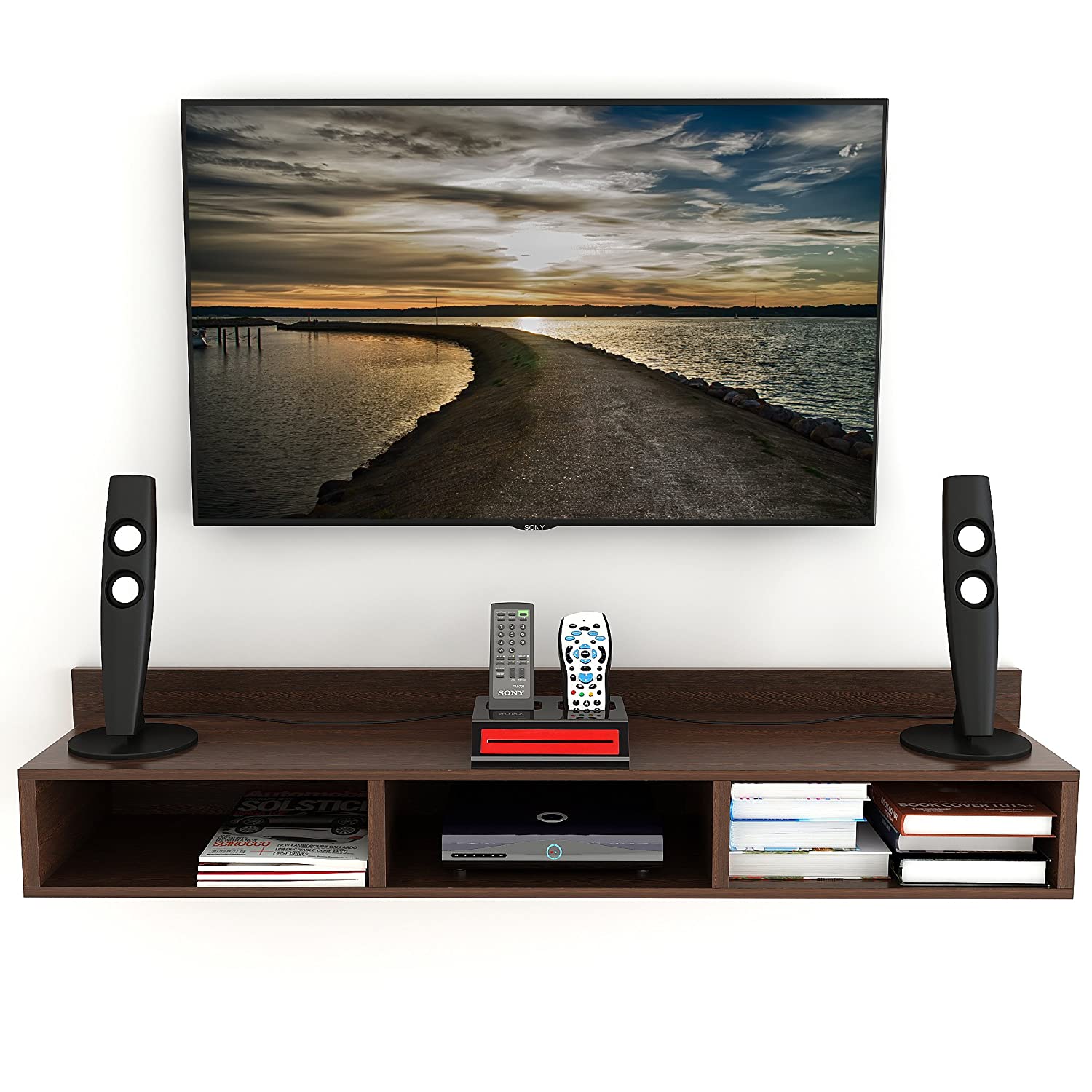 TV Stand: Woober TV Entertainment Unit Table with Set Top Box Stand