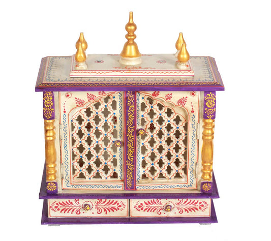 Temple: Rajasthani Ethnic Handcrafted Wooden Temple/Mandir/Pooja Ghar/Mandapam